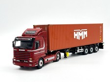 Scania 143 streamline 4x2 + trailer + 40ft container "HMM" WSI truck models 1:50