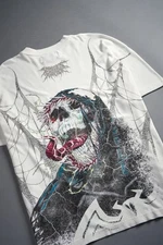 Marvel Venom Dark Origin V2 Premium Oversized Heavyweight Tee Cream Size L New