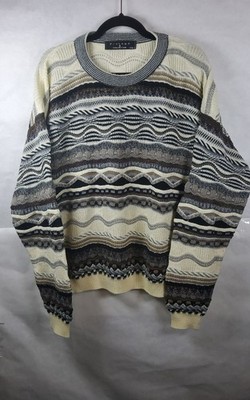 Vintage 90's Protégé Men's Coogi Style 3D Knit Sweater Size XXL Multicolor Cosby