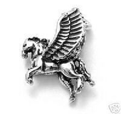 925 Sterling Silver 3D Pegasus Charm