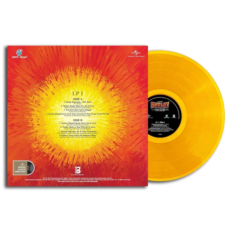 Sholay Vinyl 4 LP Record Box Set R D Burman Bollywood Hindi Film Ost Indian Mint - Image 3 of 4