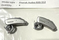 PAIR of Phonak Audeo B30 312 Battery Hearing Aids SILVER *FACTORY REFURBISHED*