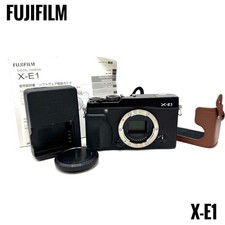 FUJIFILM X-E1 Mirrorless Camera Body Black Excellent Condition Accessories