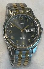Timex Mens Charles St Stainless Steel Expansion Band Watch T26481 New Battery