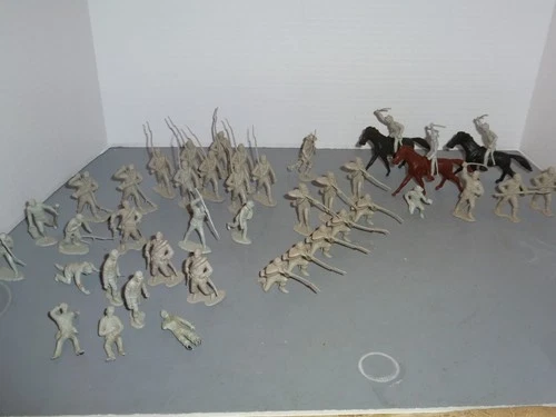 MARX CIVIL WAR PLAYSET CONFEDERATE SOLDIERS 43 COUNT