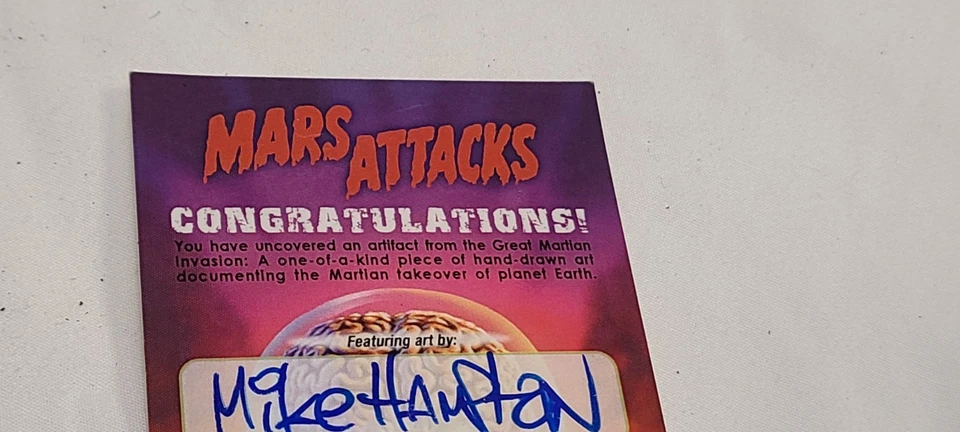2013 Topps Mars Attacks Mike Hampton 1/1 Sketch Card Signed - Image 4 of 4