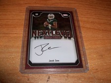 2025 Sage High Series Red Next Level Football Jacob Zeno Rookie Auto Card Aggies
