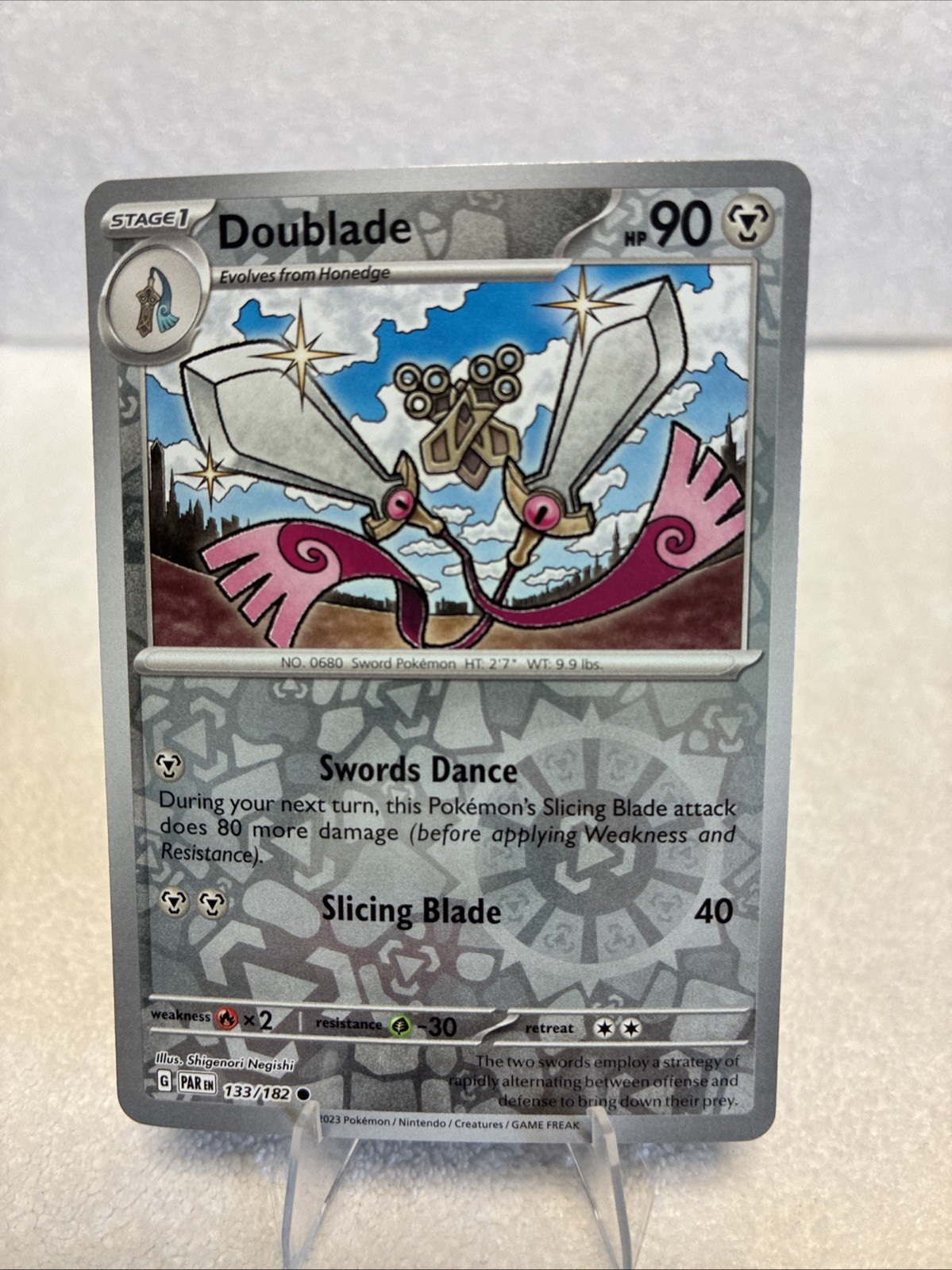 DOUBLADE 133/182 LP COMMON REVERSE HOLO PARADOX RIFT POKÉMON CARD TCG US SELLER