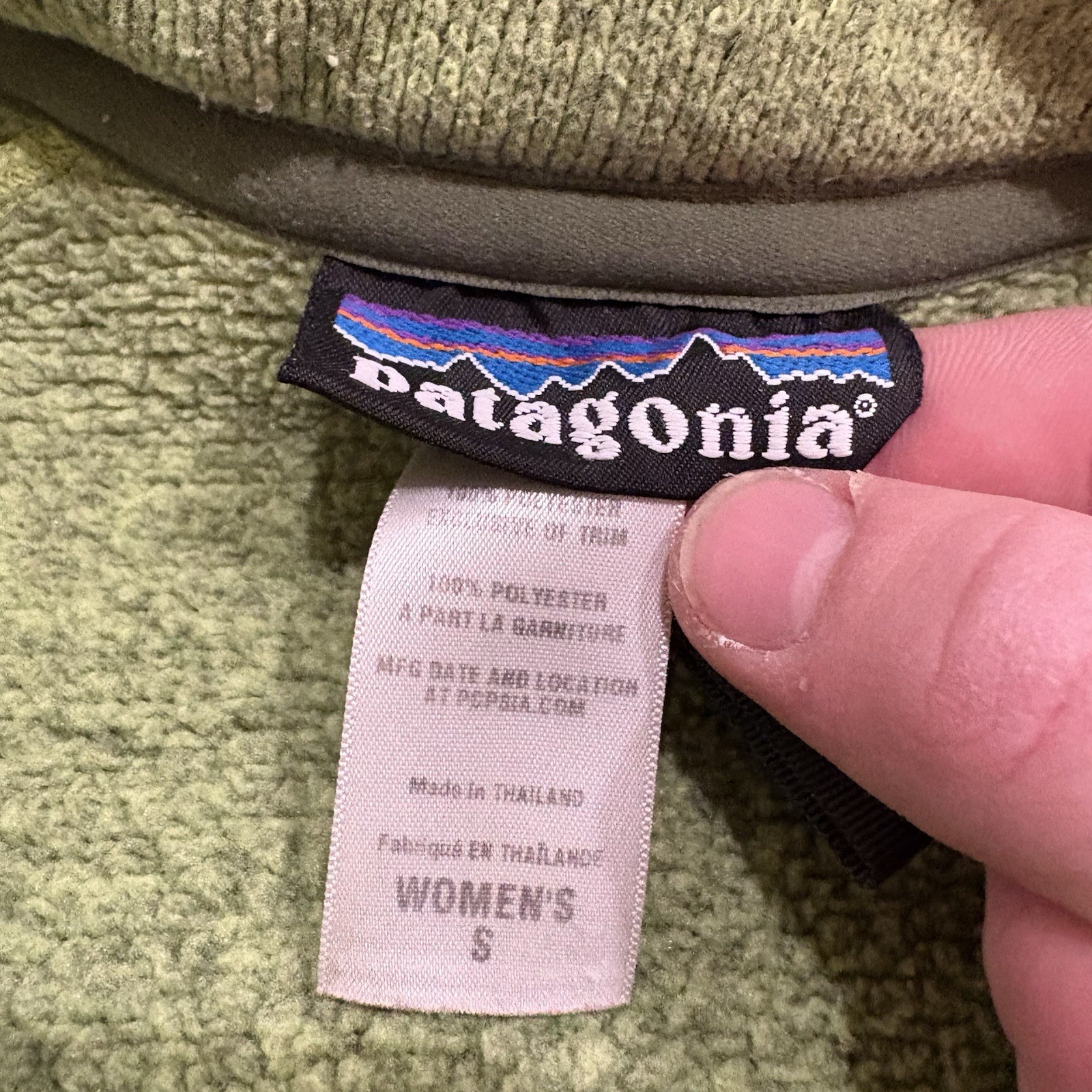 Patagonia Better Sweater 1/4th Zip Fleece Pullover Women’s Small Green Hiking thumbnail 4