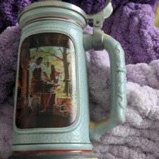 Avon 1985 The Blacksmith Ceramic Beer Stein With Lid Historical Collectible