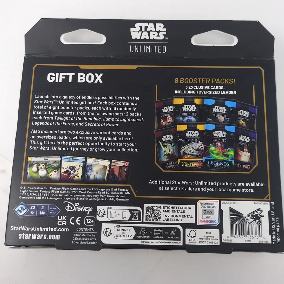 2025 Star Wars Unlimited Gift Box. Sealed In Hand 8 Boosters. Ships Today - Image 2 of 4