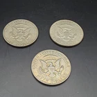 Lot of 3 - 1967, 1968 D, 1969 D Kennedy Half dollars 40% Silver Circulated