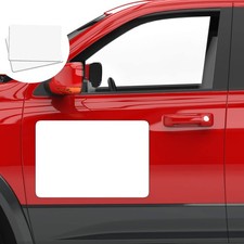 Set of 2 - Blank Car Door Magnet Sticker, 18x12 inch White 2 PACK ,