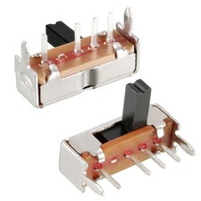 30Pcs 6mm Horizontal Slide Switch SP3T 1P3T 4 Terminals PCB Panel Latching