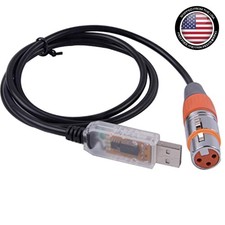 USB to DMX Interface Adapter 6ft FT232RL RS485 3PIN XLR Stage Light Cable