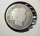 1897 Barber Dime/ Liberty Head Dime 90% Silver average circulated.