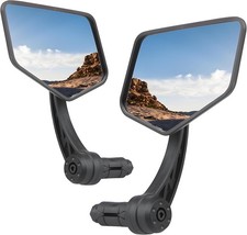 1 Pair Bike Mirror Handlebar end Mount Bicycle Mirrors E-Bike Mirrors, HD Glass