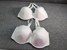 Vanity Fair White Bra 42DDD Underwire Lined Front-Close Lot of 2 Full Coverage