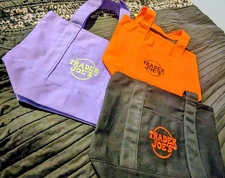 🎃Brand New Limited Trader Joe's Mini Halloween Canvas Tote Bag RARE NEW One💥