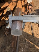 Mild Steel Hexagon Bar 38mm 1.5 In Hex Solid Bar Cut Length 500 mm