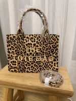 Leopard Print Tote Handbag with Detachable Shoulder Strap – Brand New