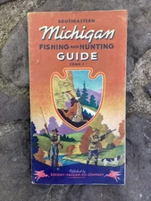 Original Socony Oil Co. Southeastern Michigan Fishing Hunting Guide Zone 1