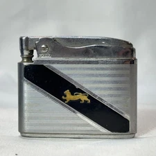 1950's Ronson Adonis Lighter Lion Enamel Machine Striped Newark NJ USA
