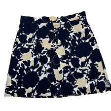 Rafaella Women Navy Blue Beige Floral Skort M...
