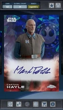 Captain Hayle Blue Signature Legendary Star Wars Card Trader Chrome Sapphire