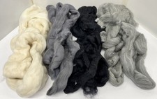Superfine Merino Wool, 242 grams, cream, black and grey