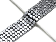 Natural Gunmetal Hematite Cube Smooth Beads, Sku S143