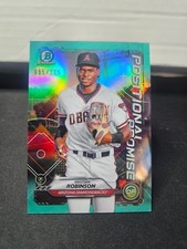 2021 Bowman #POS-KR Kristian Robinson Chrome Positional Promise Aqua /125