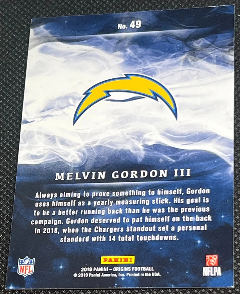 2019 Panini Origins - Melvin Gordon #49 Chargers - Image 2 of 2
