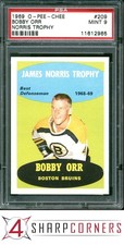 1969 O-PEE-CHEE #209 BOBBY ORR BRUINS HOF NORRIS TROPHY PSA 9 SET BREAK