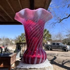 Fenton | Fuschia Swirl Vase 1216 EH | 782/1994 George Fenton Signature Series
