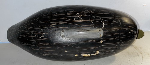 Large Carved Wood Painted Black Duck Working Decoy 16"L X 6" T New Jersey - Picture 9 of 10