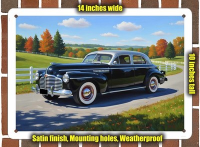 Metal Sign - 1941 Buick 2 Oil Painting - 14x10