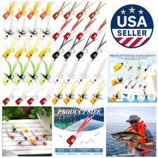 Hand-Tied Fly Fishing Flies - 40 Assorted Poppers for Anglers’ Success