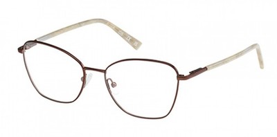 NEW Viva VV 50027 Eyeglasses 048 Shiny Dark Brown - Shiny Beige 100% AUTHENTIC