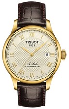 Tissot Le Locle Powermatic 80 Gold Dial Brown Leather men's - T006.407.36.263.00
