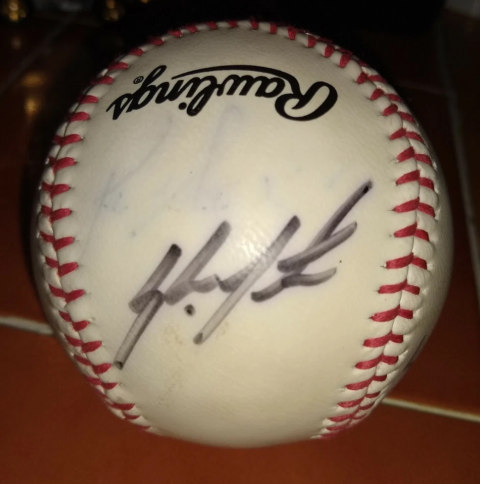 Béisbol autografiado de los Cardenales de San Luis 2000 Matheny Vina Dunston Ankiel Foto 3 de 4