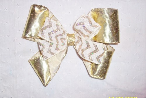 HAIR BOWS BIG GOLD ROSE PINK SILVER RED GREEN POLK-O-DOT SPARKLING: U CHOOSE - Picture 15 of 20