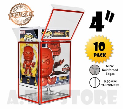 ATV Rubin Protektoren/Hüllen für 4'' Funko Pop Vinyl 0,50 mm Dicke (10er-Pack)
