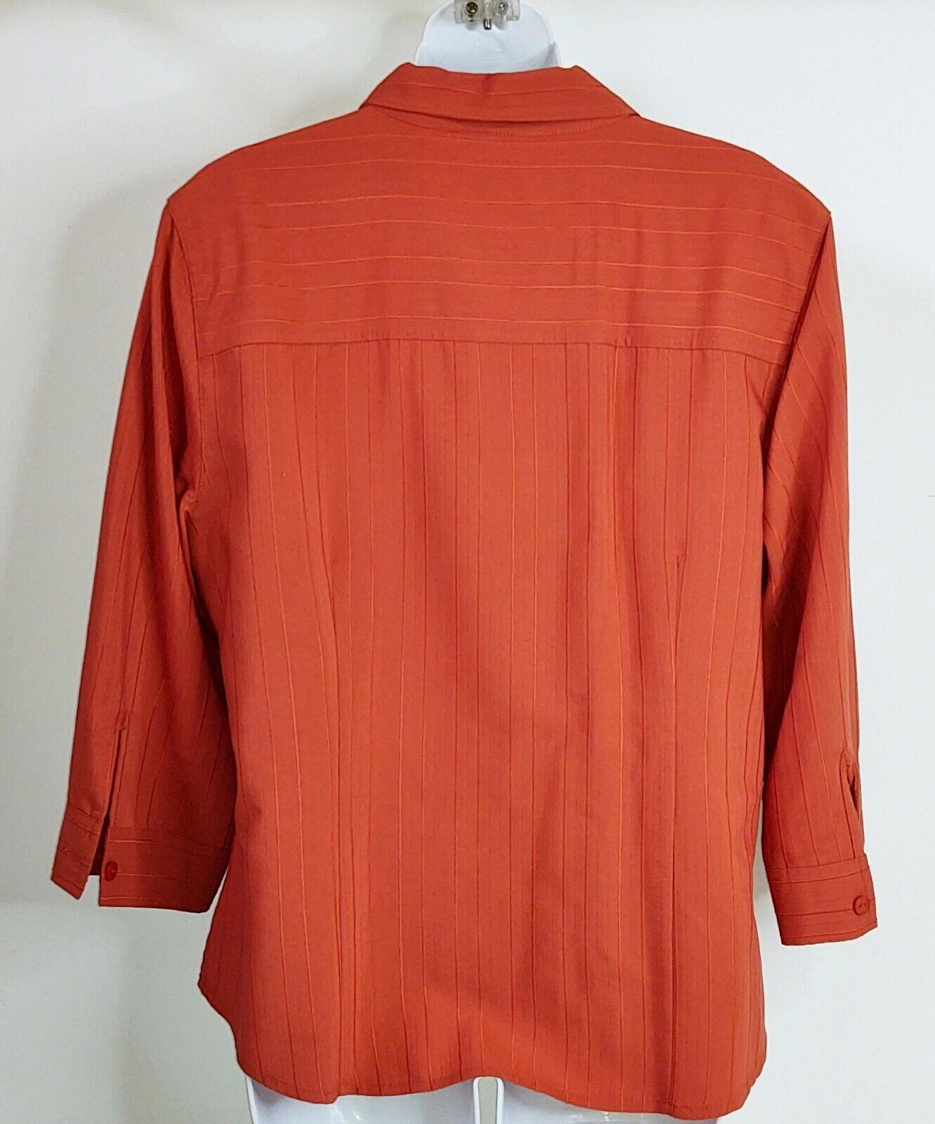WOMANS BUTTON DOWN   DARK PUMPKIN  ORANGE COLOR  … - image 2