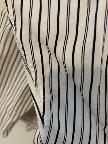 Vintage 1970s Gianni Versace Striped Button Down Made In Italy Blouse Designer - Picture 5 of 12