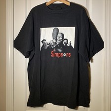 The Simpsons Cartoon 2001 Graphic Sopranos Spoof Shirt Sz 2XL