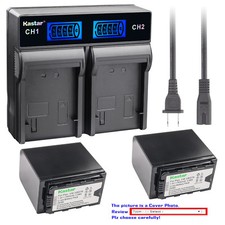 Kastar Battery LCD Rapid Charger for Panasonic VW-VBD78 VW-VBD58 VW-VBD29 VG-B23