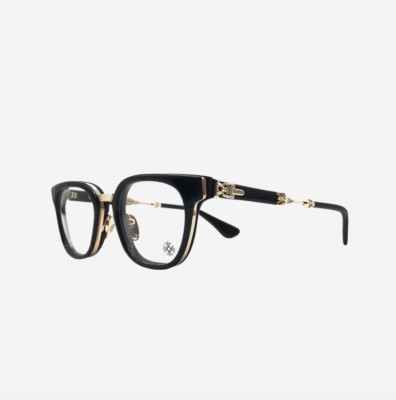 Chrome Hearts Duck Butter Black Gold Plated Eye Brillengestell [Brandneu]