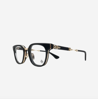 ひえしょう　CHROME HEARTS DUCK BUTTER メガネ Chrome Hearts Duck Butter Black Gold Plated Eye Glasses Frame
