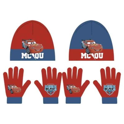 Disney Cars 2tlg. Winterset AUSWAHL Mütze Handschuhe Beanie Gr.54cm WD9823